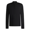 Hugo Boss Regular-fit Polo Shirt In Cotton And Cashmere In Black