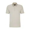 Hugo Boss Regular-fit Polo Shirt In Cotton And Silk In Light Beige