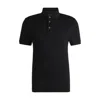 Hugo Boss Regular-fit Polo Shirt In Mercerized Italian Cotton In Black