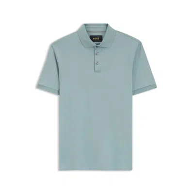Hugo Boss Regular-fit Polo Shirt In Mercerized Italian Cotton In Multi