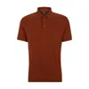 Hugo Boss Regular-fit Polo Shirt In Cotton And Silk In Red