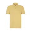 Hugo Boss Regular-fit Polo Shirt In Mercerized Italian Cotton In Light Yellow