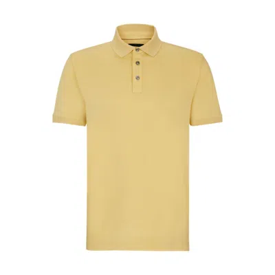 Hugo Boss Regular-fit Polo Shirt In Mercerized Italian Cotton In Light Yellow
