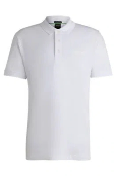 Hugo Boss Regular-fit Polo Shirt With Logo Detail In White