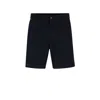 Hugo Boss Regular-fit Regular-rise Shorts In Stretch Cotton In Blue