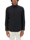Hugo Boss Robbie Regular Fit Button-up Performance Shirt In Black