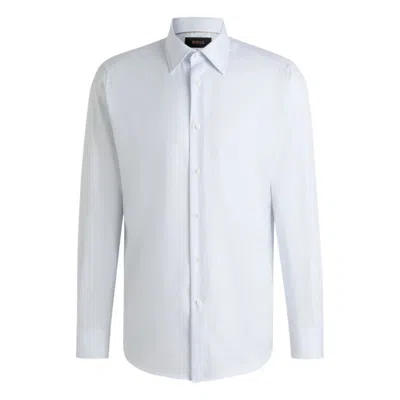 Hugo Boss Regular-fit Shirt In Italian-made Non-iron Cotton In Blue