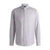 Hugo Boss Regular-fit Shirt In Structured Cotton Twill In Pink