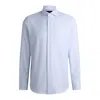 Hugo Boss Regular-fit Shirt In Structured Crease-resistant Cotton In Blue