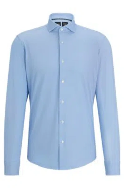 HUGO BOSS REGULAR-FIT SHIRT IN STRUCTURED PERFORMANCE-STRETCH MATERIAL