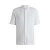 Hugo Boss Relaxed-fit Shirt In Italian-made Cotton Poplin In White