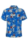 Hugo Boss Regular-fit Shirt With Seasonal Print In Blue