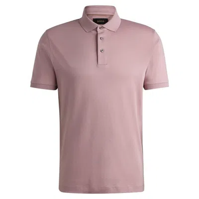 Hugo Boss Regular Fit Short Sleeve Cotton Polo Shirt In Pink