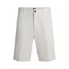 Hugo Boss Regular-fit Shorts With Slim Leg And Buttoned Pockets In White
