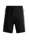 Hugo Boss Regular-fit Shorts With Tape Inserts In Black