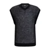 Hugo Boss Regular-fit Sleeveless Sweater In A Translucent Knit In Black