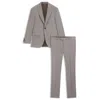 Hugo Boss Regular-fit Suit In Checked Wool In Gray