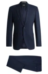 HUGO BOSS REGULAR-FIT SUIT IN MICRO-PATTERNED STRETCH FABRIC