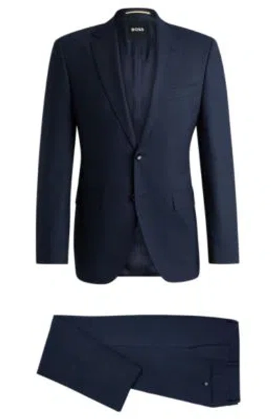 HUGO BOSS REGULAR-FIT SUIT IN MICRO-PATTERNED STRETCH FABRIC
