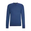 Hugo Boss Regular-fit Sweater In 100% Cashmere With Ribbed Cuffs In Blue