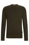 HUGO BOSS REGULAR-FIT SWEATER IN 100% CASHMERE WITH RIBBED CUFFS