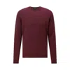 Hugo Boss Regular-fit Sweater In Extra-fine Merino In Red