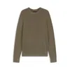 Hugo Boss Regular-fit Sweater With Corduroy Rib In Brown