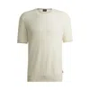 Hugo Boss Regular-fit Sweater With Short Sleeves And Logo Flag In White