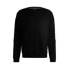 Hugo Boss Regular-fit Sweatshirt In Cotton Terry With Contrast Panels In Black