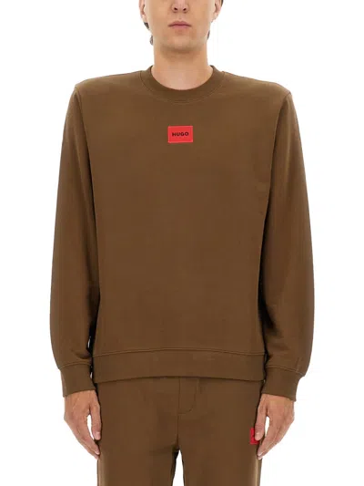 HUGO BOSS REGULAR FIT SWEATSHIRT WITH LOGO LABEL