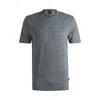 Hugo Boss Regular-fit T-shirt In Cotton And Linen In Gray