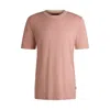 Hugo Boss Regular-fit T-shirt In Cotton And Silk In Red
