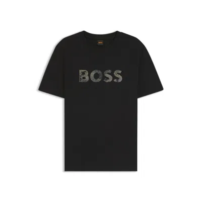 Hugo Boss Regular-fit T-shirt In Cotton Jersey In Black