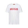 Hugo Boss Cotton-jersey Regular-fit T-shirt With Contrast Logo In White