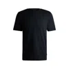 Hugo Boss Cotton-jersey Regular-fit T-shirt With Ribbed Collar In Blue