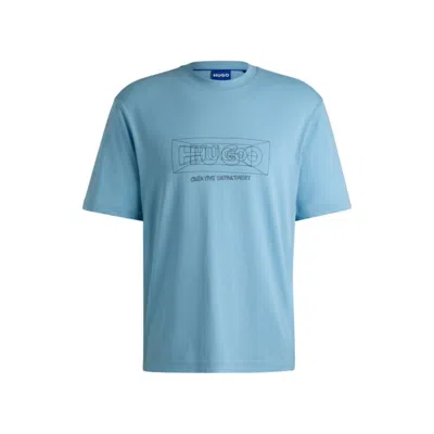 HUGO BOSS REGULAR-FIT T-SHIRT IN COTTON WITH GRAPHIC LOGOS