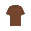 Hugo Boss Regular-fit T-shirt In Cotton With Monogram Print In Brown