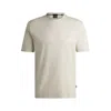 Hugo Boss Regular-fit T-shirt In Cotton With Monogram Print In White