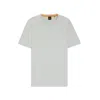 Hugo Boss Regular-fit T-shirt In Cotton With Mouline Logo In White