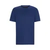 Hugo Boss Regular-fit T-shirt In Linen And Silk In Blue