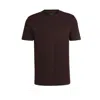 Hugo Boss Cotton-ripstop Regular-fit T-shirt With Plain Trims In Burgundy