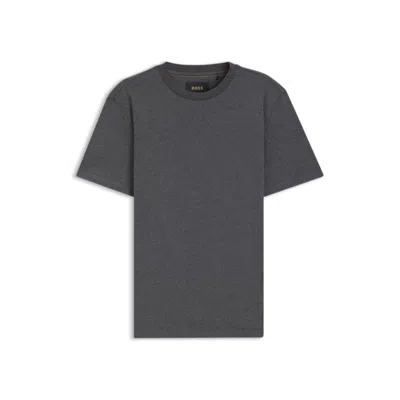Hugo Boss Regular-fit T-shirt In Mercerized Cotton In Gray