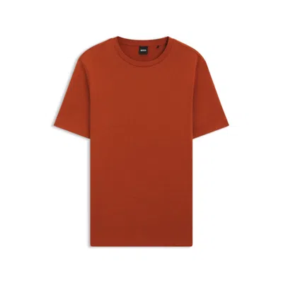 Hugo Boss Regular-fit T-shirt In Piqué Fabric With Cotton In Red