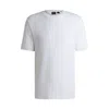 Hugo Boss Regular-fit T-shirt In Seersucker Fabric In White