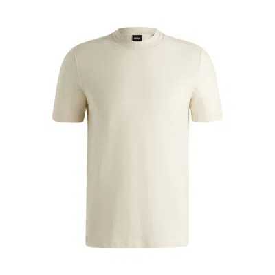HUGO BOSS REGULAR-FIT T-SHIRT IN STRETCH FLANNEL
