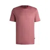 Hugo Boss Regular-fit T-shirt In Structured Cotton In Red