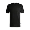 Hugo Boss Regular-fit T-shirt With Structured Body In Black