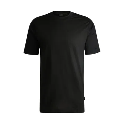 Hugo Boss Regular-fit T-shirt With Structured Body In Black
