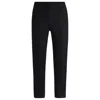 Hugo Boss Regular-fit Tracksuit Bottoms In Mercerized Cotton In Black