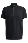 Hugo Boss Regular-fit Tracksuit Bottoms With Quick-dry Performance In Black